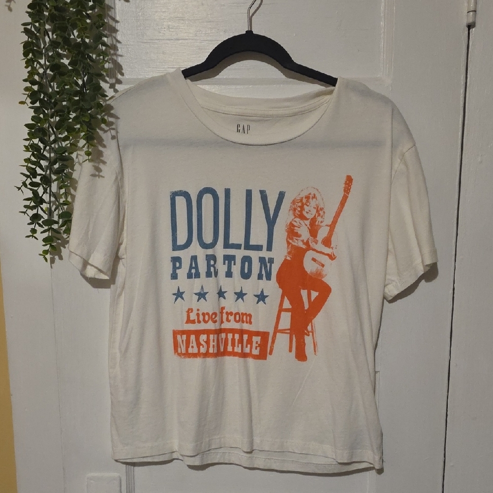 GAP Womens Cream Dolly Parton Nashville Tee